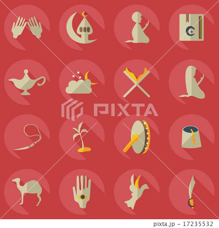 Flat concept, set modern design with shadow Arab icon Flat concept, set modern design with shadow Arab icon 17235532