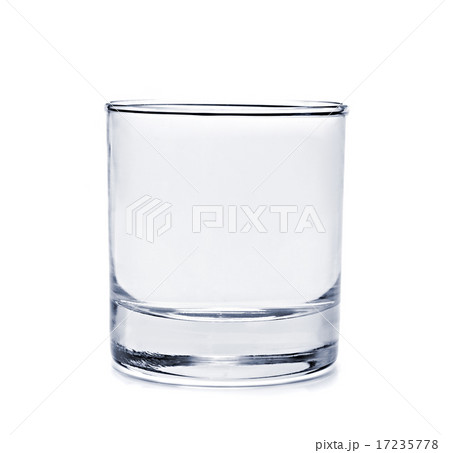 Empty glass for water on white background Empty glass for water on white background 17235778