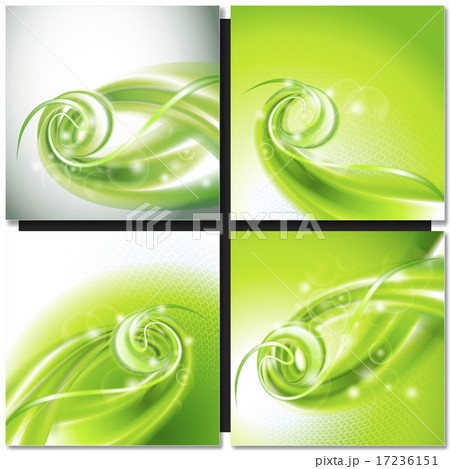 Abstract green swirl background 17236151