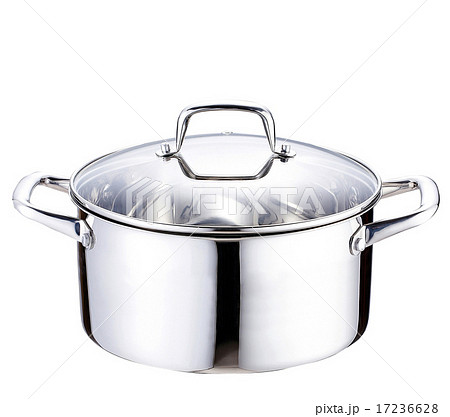 stainless pan on white background stainless pan on white background 17236628