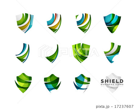 Set of protection shield logo concepts Set of protection shield logo concepts 17237607