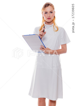 白人ナースの写真素材