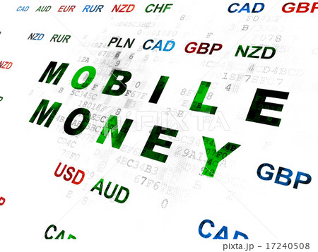 Currency concept: Mobile Money on Digital background 17240508