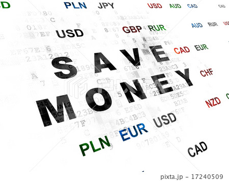 Money concept: Save Money on Digital background Money concept: Save Money on Digital background 17240509