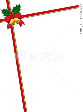 赤いクリスマスリボンの背景 17240557