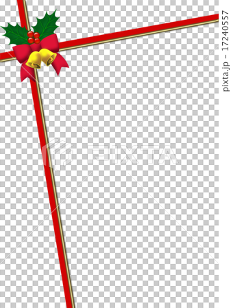 赤いクリスマスリボンの背景 17240557