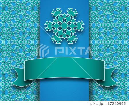 winter background with space for text with ribbon 17240996