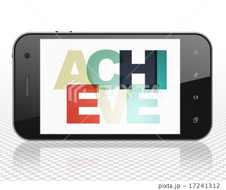 Business concept: Achieve on Smartphone display 17241312