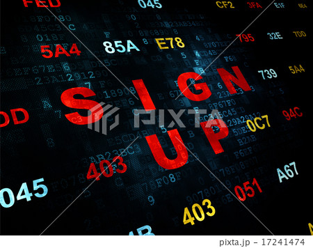 Web design concept: Sign Up on Digital background 17241474