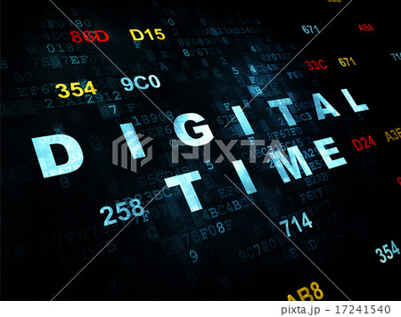 Time concept: Digital Time on Digital background Time concept: Digital Time on Digital background 17241540