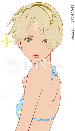 日焼け女性　自信 17244045