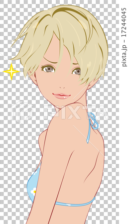 日焼け女性　自信 17244045