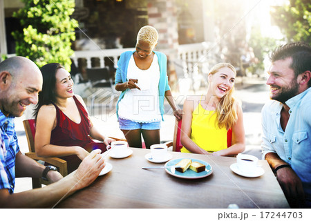 Group Friends Chilling Talking Holiday Concept 17244703