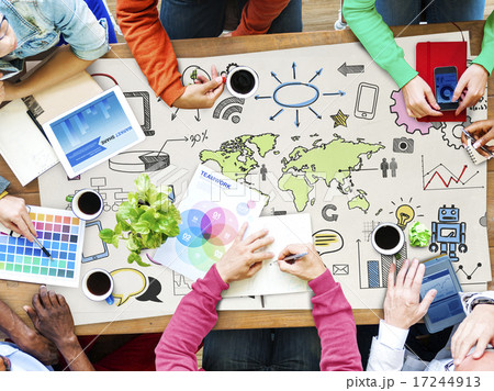 Global Community Start Up Launch Teamwork Online Concept Global Community Start Up Launch Teamwork Online Concept 17244913