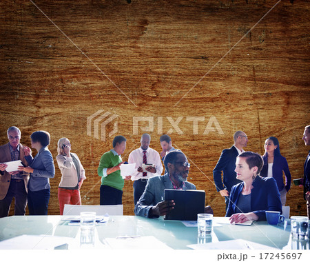 Business People Discussing Work Communication Concept Business People Discussing Work Communication Concept 17245697