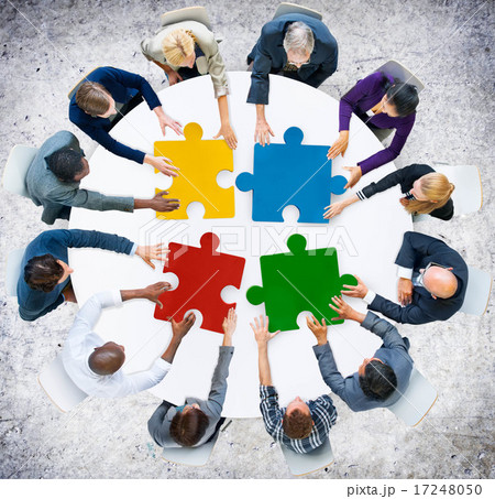 Business People Jigsaw Puzzle Collaboration Team Concept 17248050