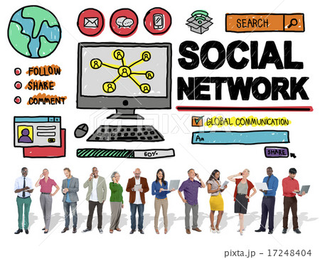 Social Network Social Media Internet WWW Web Online Concept 17248404