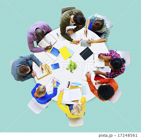 Group of Diverse People Working in a Team Concept Group of Diverse People Working in a Team Concept 17248561