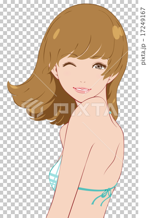 Women sunburn winking 17249167