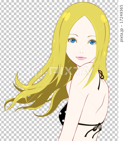 Swimsuit woman serious face 17249365