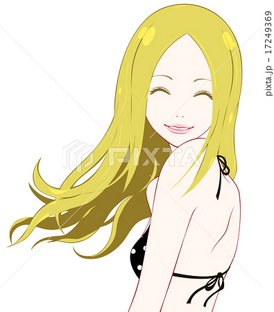 水着女性　笑顔 17249369