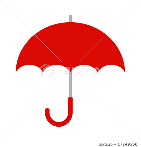 赤い傘のイラスト素材