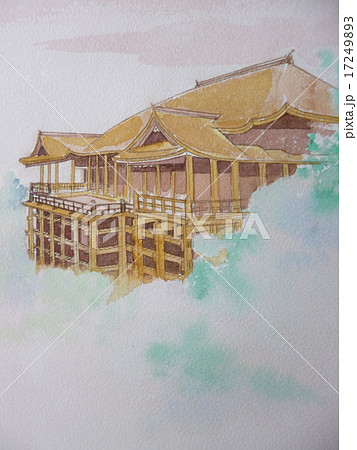 清水寺のイラスト素材