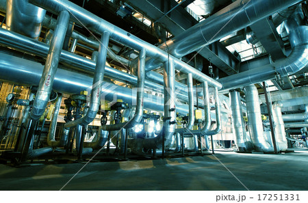 Industrial zone, Steel pipelines, valves and pumps Industrial zone, Steel pipelines, valves and pumps 17251331
