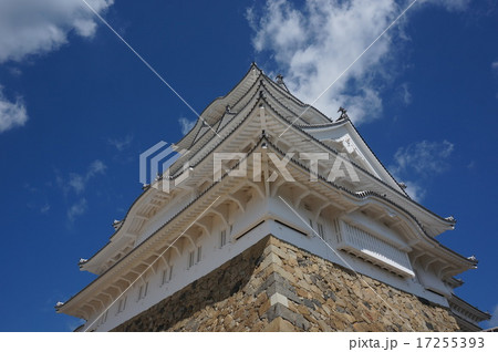 平成の大修理を終えた世界遺産「姫路城」大天守を見上げる 17255393