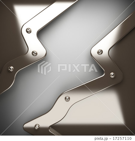 polished metal element on gray background 17257110