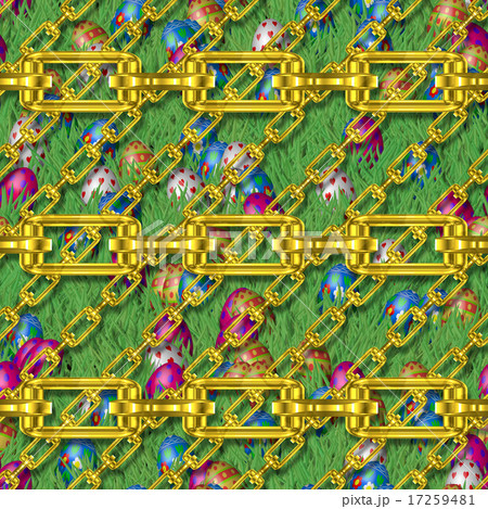 Iron chains with easter eggs seamless texture Iron chains with easter eggs seamless texture 17259481