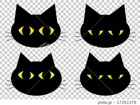 黒猫 顔のイラスト素材 17261376 Pixta