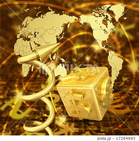 世界の金融相場で為替通貨のダイスを振る 17264685