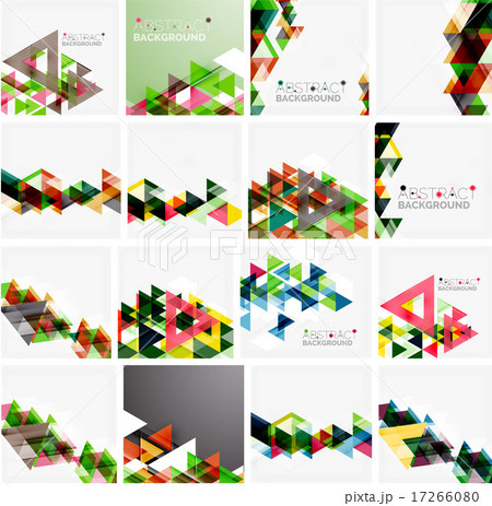 Set of triangle geometric abstract backgrounds Set of triangle geometric abstract backgrounds 17266080