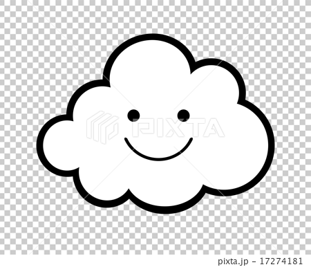雲のキャラクターのイラスト素材