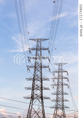 The transmission tower on blue sky background 17274805