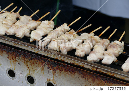 相模大野 もんじぇ祭り 焼き鳥の写真素材