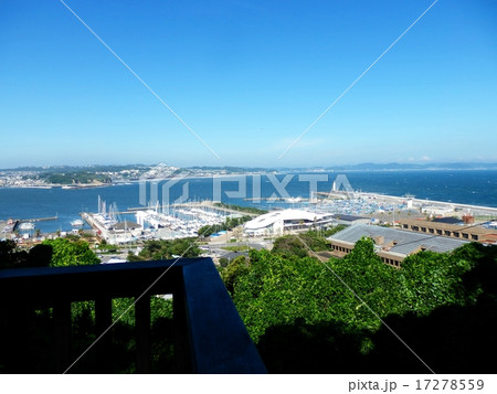 江島神社頂上から江の島ヨットハーバー　七里ガ浜 17278559