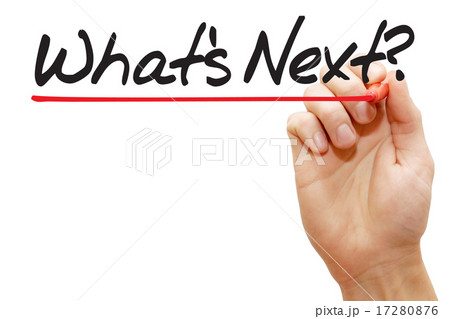 Hand writing What's Next, business concept.. 17280876