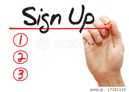 Hand writing Sign Up List, business concept.. 17281116