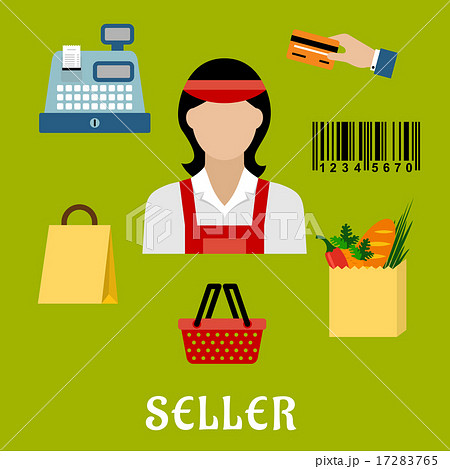 Seller concept with shopping icons 17283765