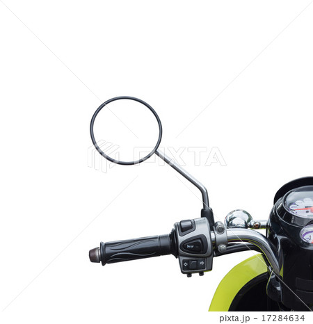 Close up left handle of modern motorcycle Close up left handle of modern motorcycle 17284634