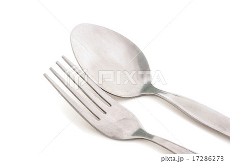 Old silver fork and spoon Old silver fork and spoon 17286273