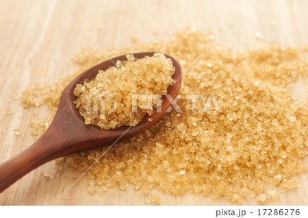 Sugar in a wooden spoon, Selective focus 17286276