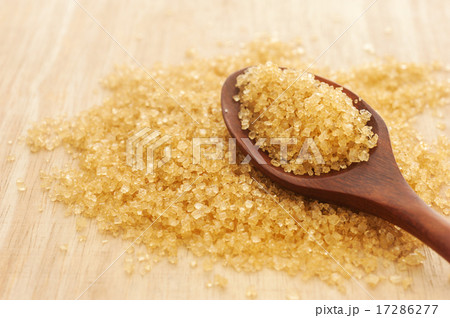 Sugar in a wooden spoon, Selective focus 17286277