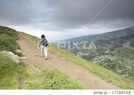 Senior woman walking in the mountain 17288508