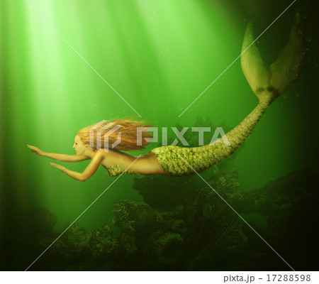 Fantasy. beautiful woman mermaid  17288598