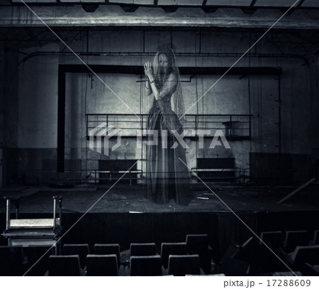 ghost of actress on stage of old theater ghost of actress on stage of old theater 17288609
