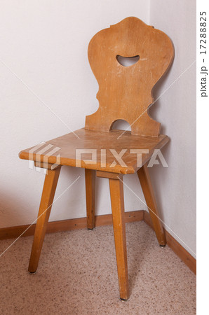 Old wooden chair at the room corner of old house 17288825