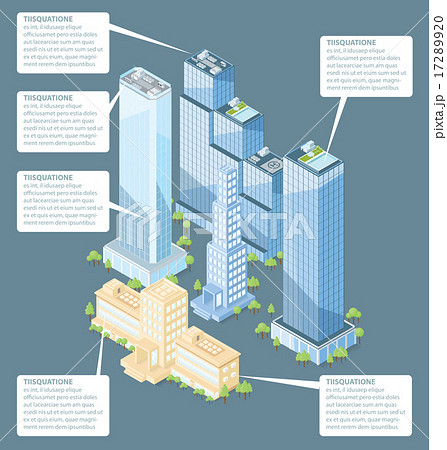 Vector 3d Flat Isometric Office Building 17289920